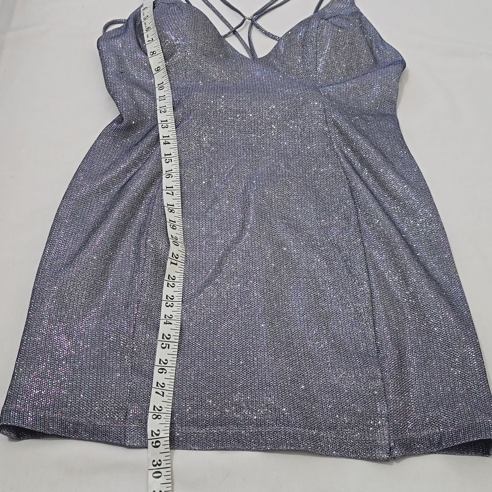 CINDERELLA DIVINE METALLIC MINI DRESS SIZE 8 - Picture 8 of 11